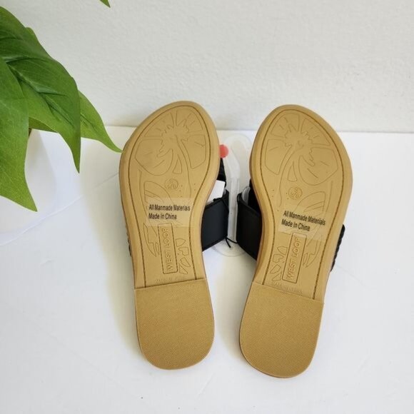 West Loop Cross Strap Black Sandals Size S 5/6 - Picture 8 of 8